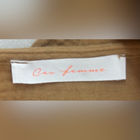 Ces Femme M Oversized Boho Long Sleeved Gathered Top - Picture 8 of 9